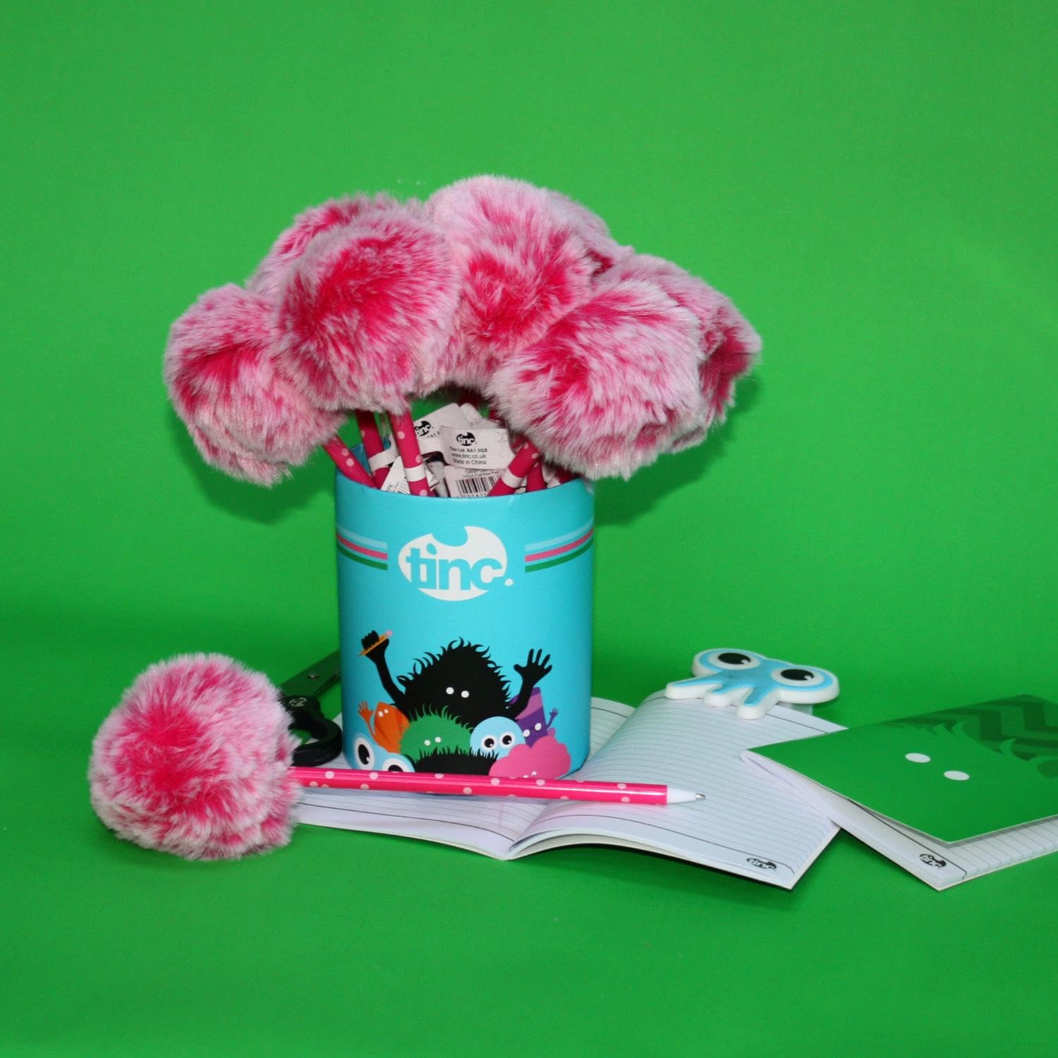 6 Bunte Pom Pom Kugelschreiber – Flauschige Stifte Mit Gel-Tinte Für Schule & Büro