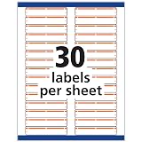 Avery® TrueBlock® File Folder Labels, 2/3" x 3-7/16", 750 Printable Labels, White/Orange, Permanent (5166) – view 5