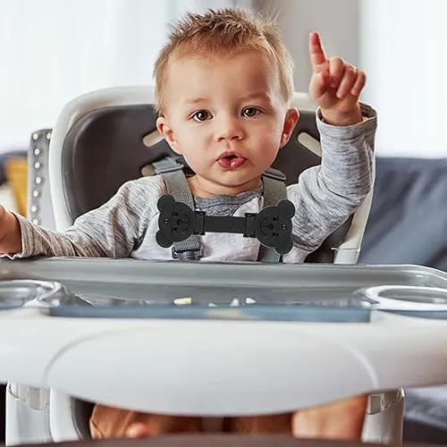 Miniatura 9 de QOPAHI Correa antiescape para asiento de automóvil, clip de pecho para arnés de bebé, correa de seguridad para bebés evita que los niños y niños