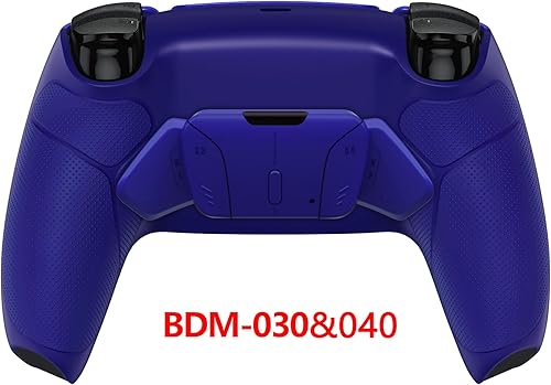 Miniatura 4 de eXtremeRate Cobalt Blue Rubberized Grip Programable RISE4 Remap Kit for PS5 Controller BDM-030 040 050, Upgrade Board & Redesigned Back Shell & 4