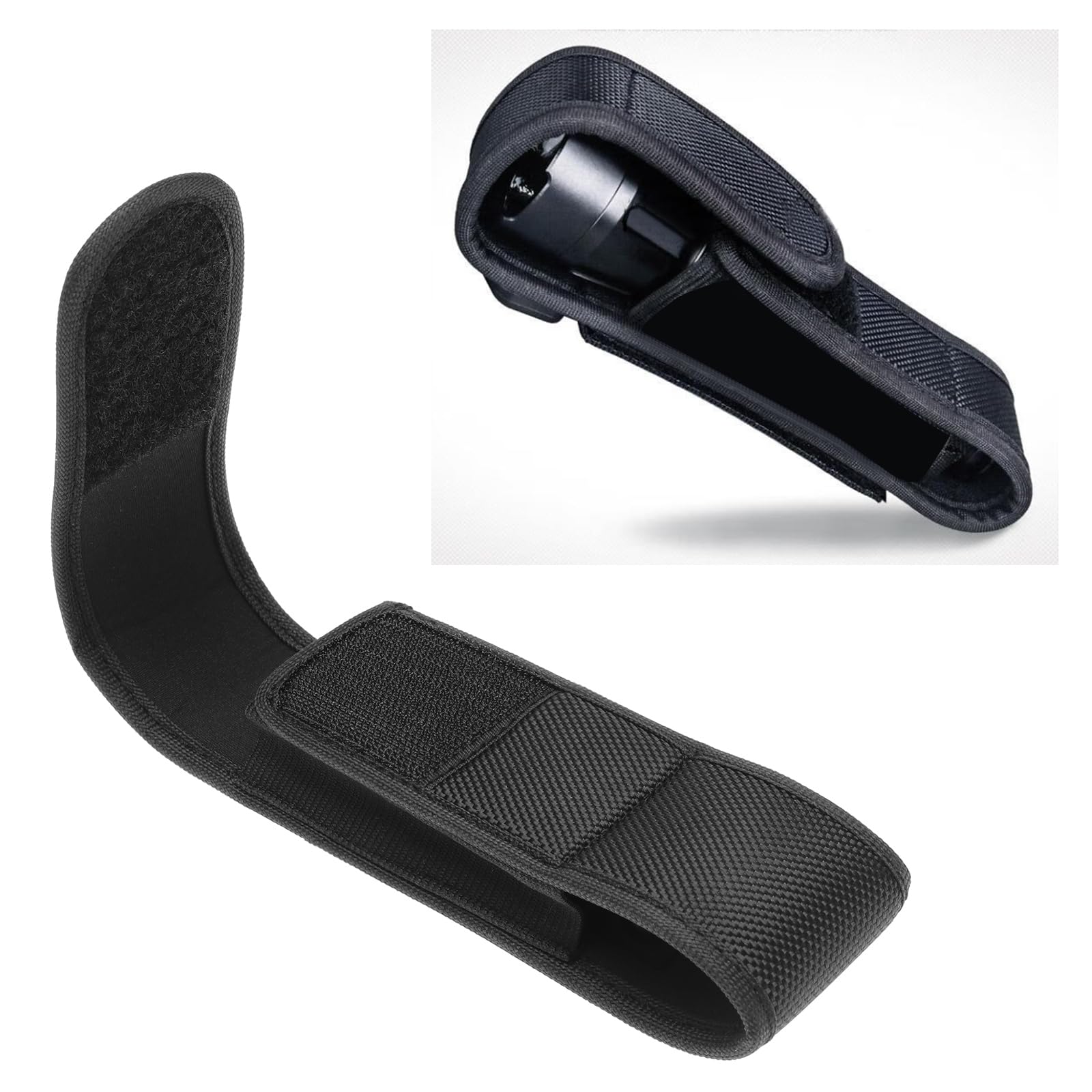 OTOTEC Pochette de Lampes de Poche Étui de Lampe de Poche Tactique en Nylon Accessoires de Poche de Torche pour la Randonnée Escalade Travail à l'extérieur 19x5cm