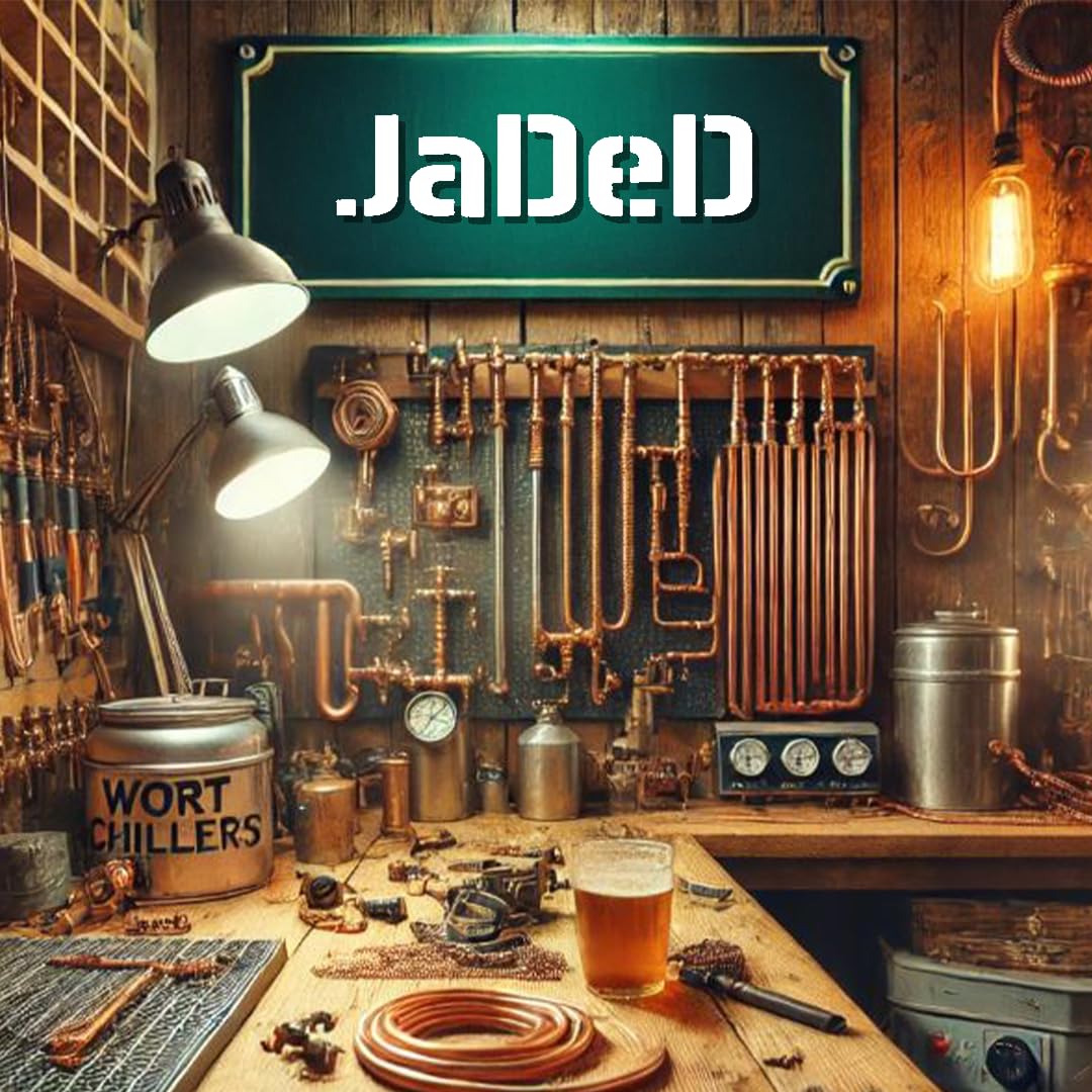 Jaded Brewing Scylla Kupfer-Würzekühler für Bierbrauset | Dreifachspiral-Immersionskühler für All-in-One | Passend für Grainfather, Brewzilla, Anvil Foundry | Für Kessel mit Heizelementen