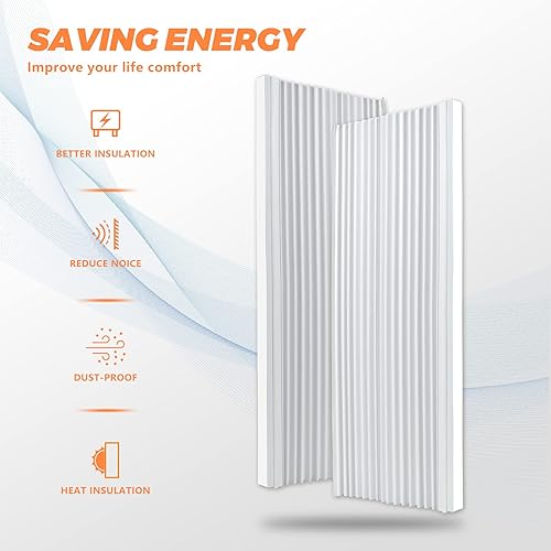 Miniatura 4 de GCGOODS Paneles laterales de aire acondicionado para ventana con doble capa, kit de panel lateral de aire acondicionado de ventana aislante,