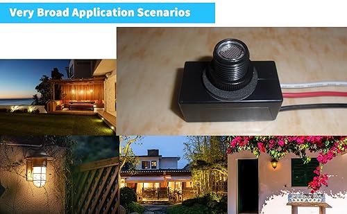 Miniatura 6 de Sensor del atardecer al amanecer, interruptor fotoeléctrico, sensor de luz de fotocélula de entrada de 105  130 V para iluminación al aire libre,