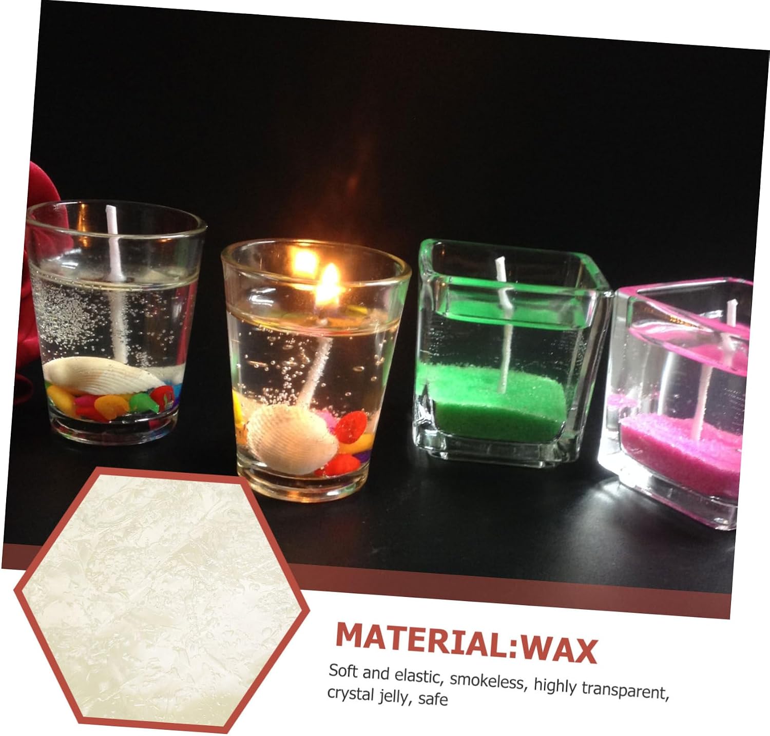 Gadpiparty 1kg Soft Wax for DIY Crystal Candles Candle Cup Material Scented Wax Supplies for Handmade Projects
