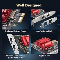 Binardat Gigabit PCIe Hálózati Adapter 2 Port Intel 82575 1000Mbps 5