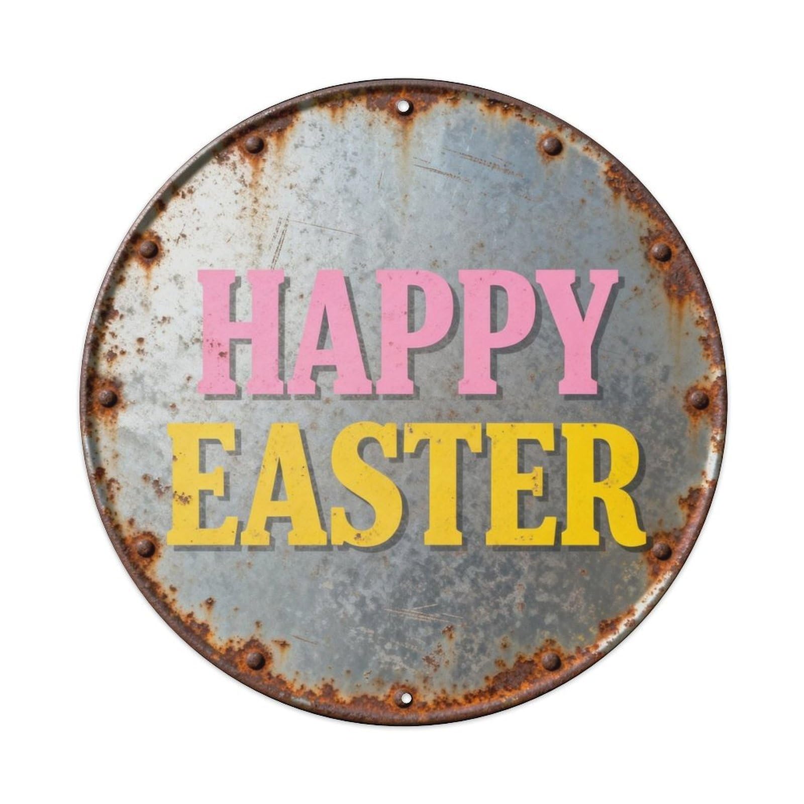 HAPPY EASTER Metal Tin Sign Plaque