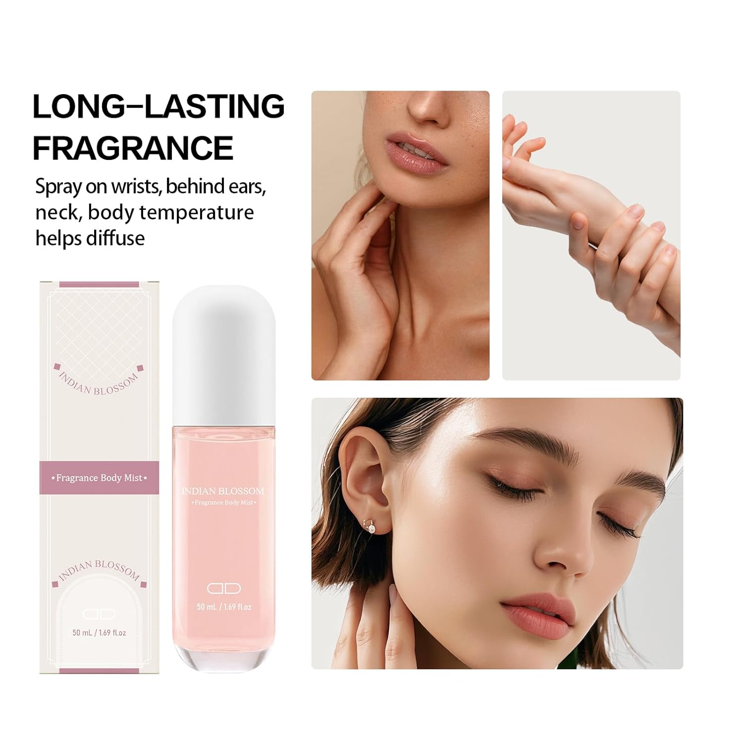 Roseye Hair & Body Perfume Mist – Jasmine Fragrance – Refreshing Scent Travel Size 1.7 Fl Oz/50ml - Image 7