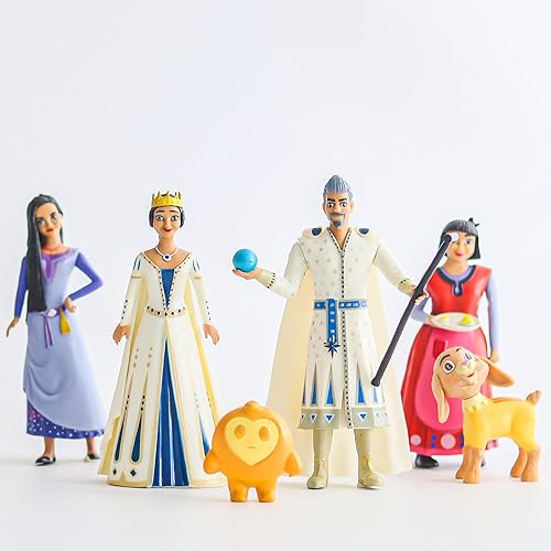 Miniatura 3 de Juego de 6 figuras de película  Muñecas y figuras de estrella encantadoras de personajes de Princess Movie, personajes llevan trajes exclusivos,