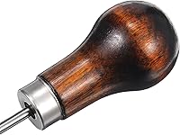 Vista 5 de 4 Pack Awl Tool Gourd Shape Wooden Handle Scratch Awl Tool Pin Punching for Leather Craft Cloth Pouch Hole DIY Handmade Maker Tool