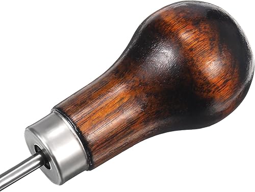 Miniatura 5 de Paquete de 4 herramientas de punzón con forma de calabaza, mango de madera, herramienta de punzón para punzón de cuero, para manualidades, bolsa de