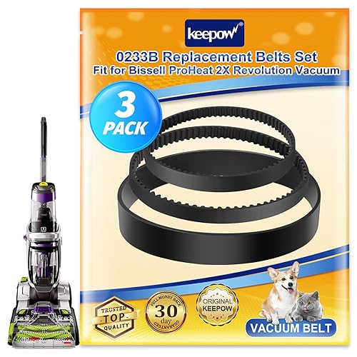 KEEPOW Juego de cinturón de repuesto compatible con Bissell ProHeat 2X Revolution Pet Pro Limpiador de alfombras 1986, 1964, 2007, 2007P, Parte #