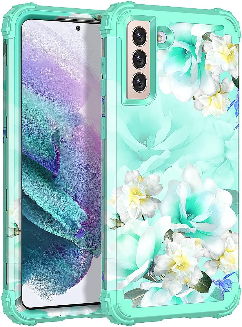 Rancase for Galaxy S21 Plus 5G Case,Three Layer Heavy Duty Shockproof Protection Hard Plastic Bumper +Soft Silicone Rubber Protective Case for Samsung Galaxy S21 Plus 5G 6.7 inch,Green