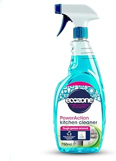 PowerAction Kitchen Cleaner, Powerful Degreaser Kitchen Spray, Multi Surface Cleaning Spray, Light Limescale Remover, Vegan Friendly Eco Conscious Natural Cleaning Products - 750ml
