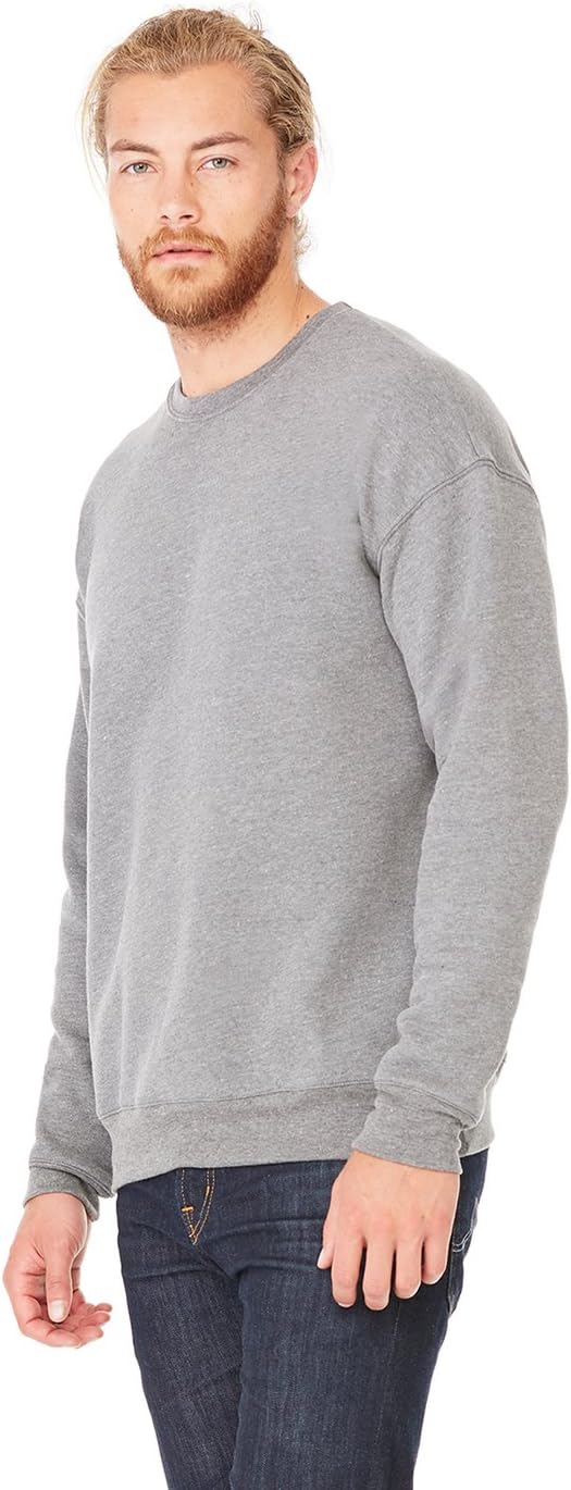 Unisex Drop Shoulder Fleece Crewneck Sweatshirt by Bella+Canvas - Image 2
