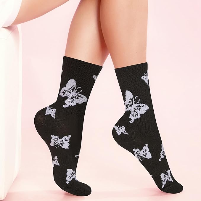 Medias Violet Mist para Mujer Casual con Volantes Animales Flores miniatura 9