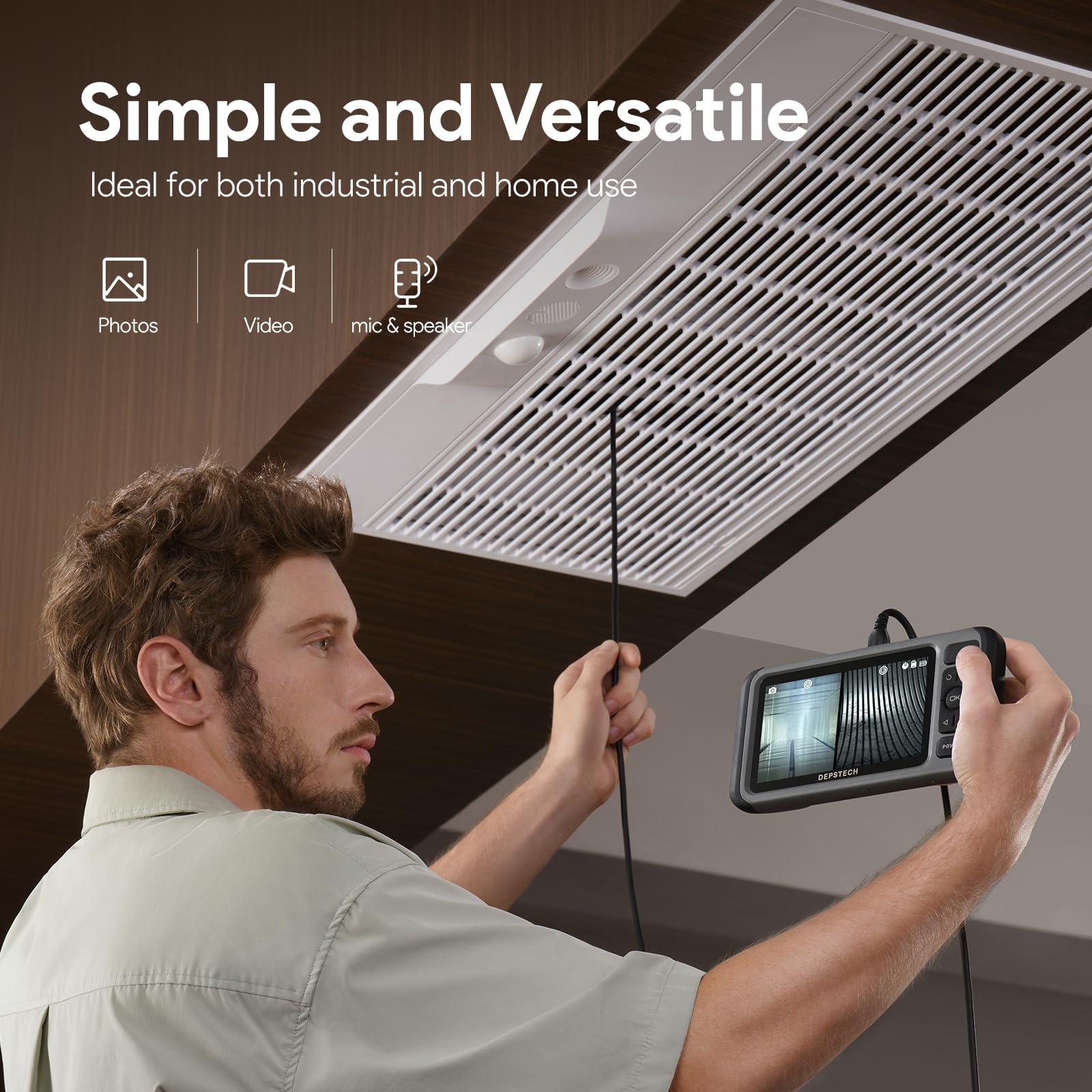 Endoscope Industriel, DEPSTECH Triple Lentille Caméra D'inspection