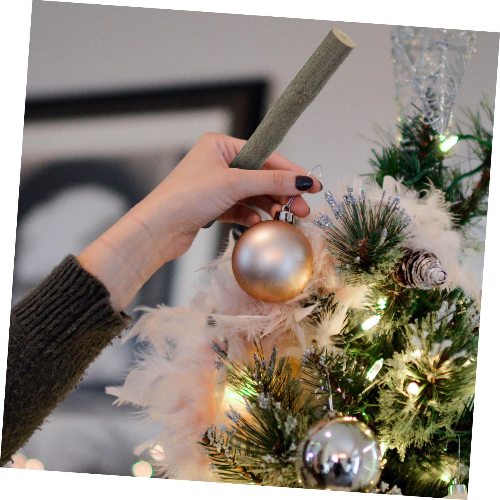 ABOOFAN 3 Juegos De Palitos De Madera De 15 Cm Para Hacer Piñas Para Niños Y Niñas Decoración Única Para Árbol De Navidad 7 Piezas X 3