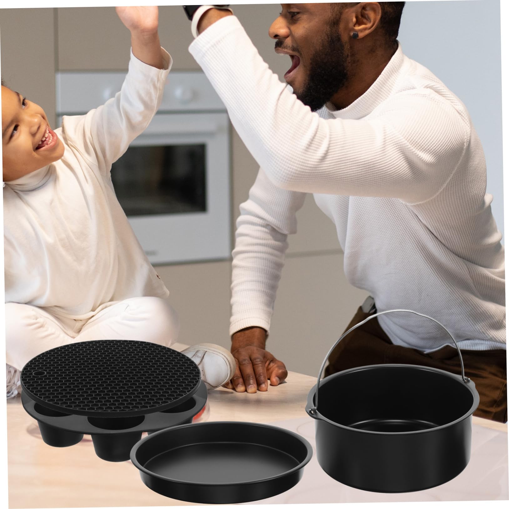 Garneck 9 Pezzi8 accessori per friggitrice ad aria mini tortiere per la cottura padella pentola per frittata padelle per frittata tortiera per pizza fornello per friggere ad aria