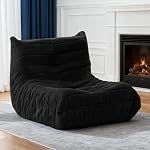 Bean Chaise de sac, Sac de haricot géant Canapé Lazy Beanbag Chaises pour adultes Fireside Bean Bag Couch avec éponge haute densité Sacs de haricots remplis chaise pour appartement salon chambre bureau, rose poussiéreux