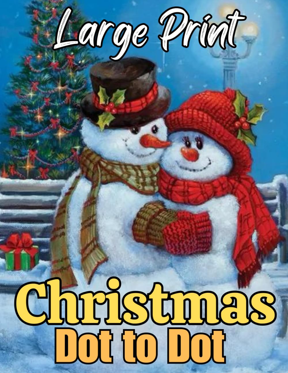 Large Print Christmas Dot to Dot Book: Large Print Winter Holiday Season Dot-to-Dot For Adults and Seniors