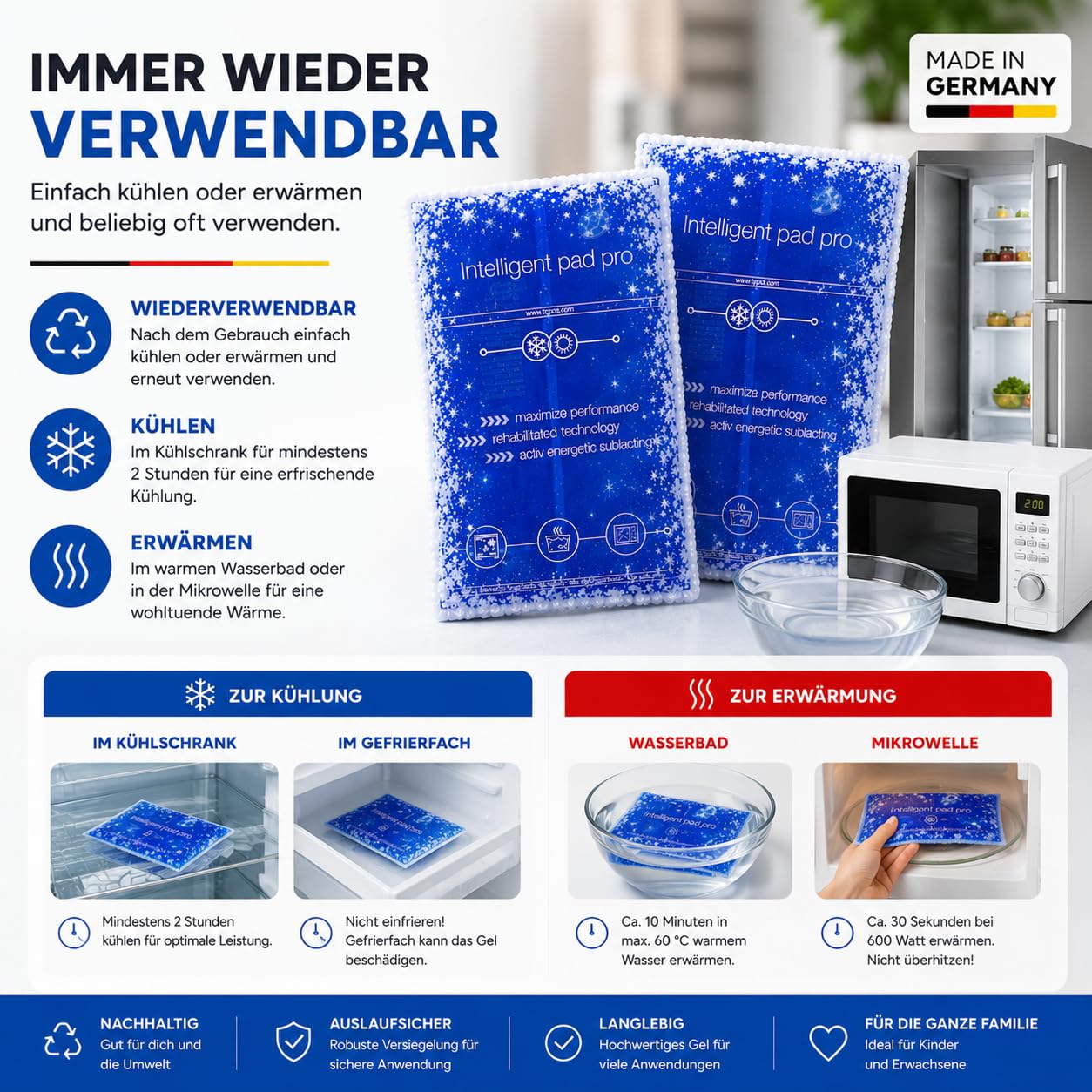 TK Gruppe Timo Kingler Kühlpads Set - MADE IN GERMANY