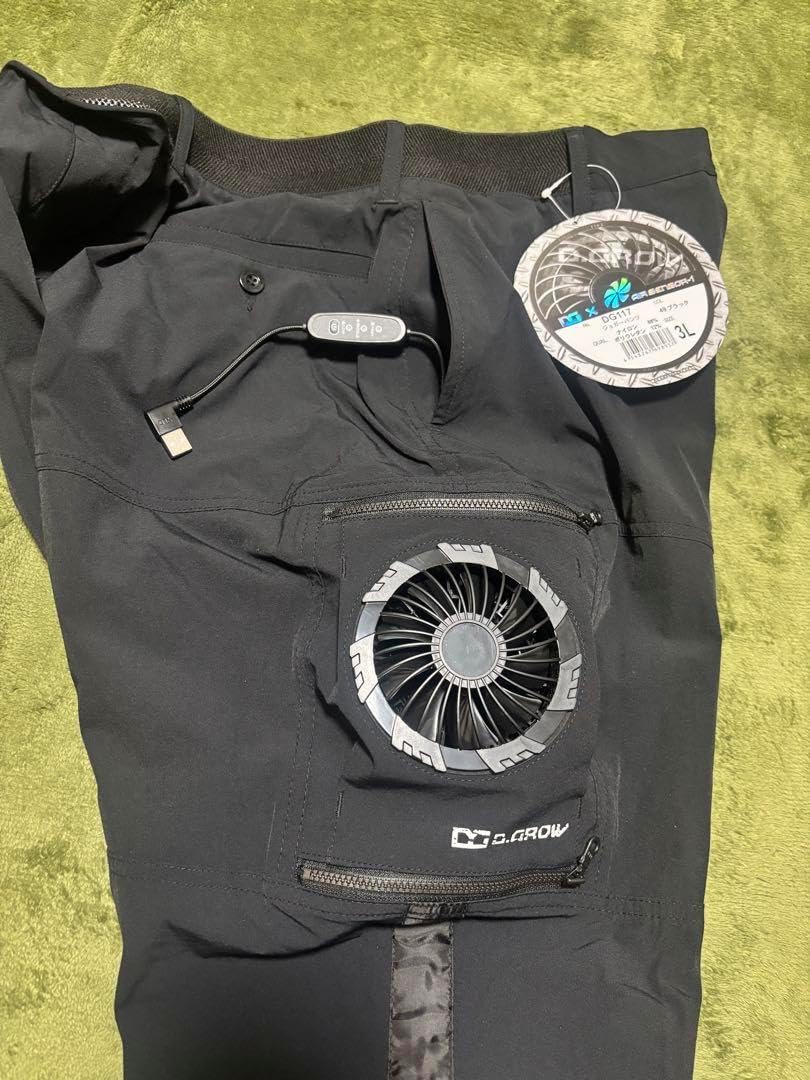 DG117 エアセンサー空調パンツ ファンSET クロダルマエアセンサー1