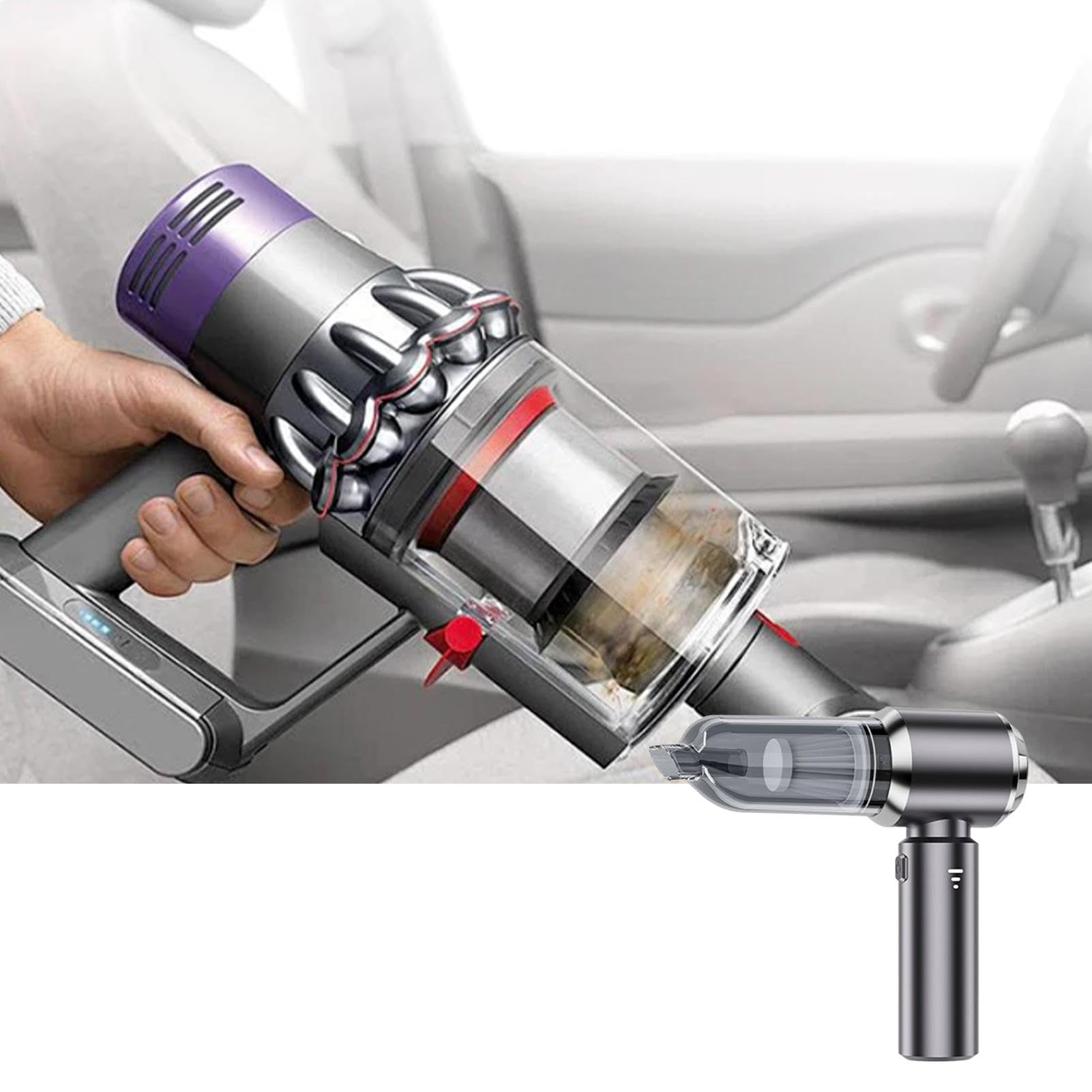 Genérico Aspiradora de Mano para Coche,Aspiradora para Coche - Aspiradora y | sopladora de mano inalámbrica 4 en 1 para coche - Aspiradora y sopladora compacta para automóvil, aspiradora de mano inalámbr