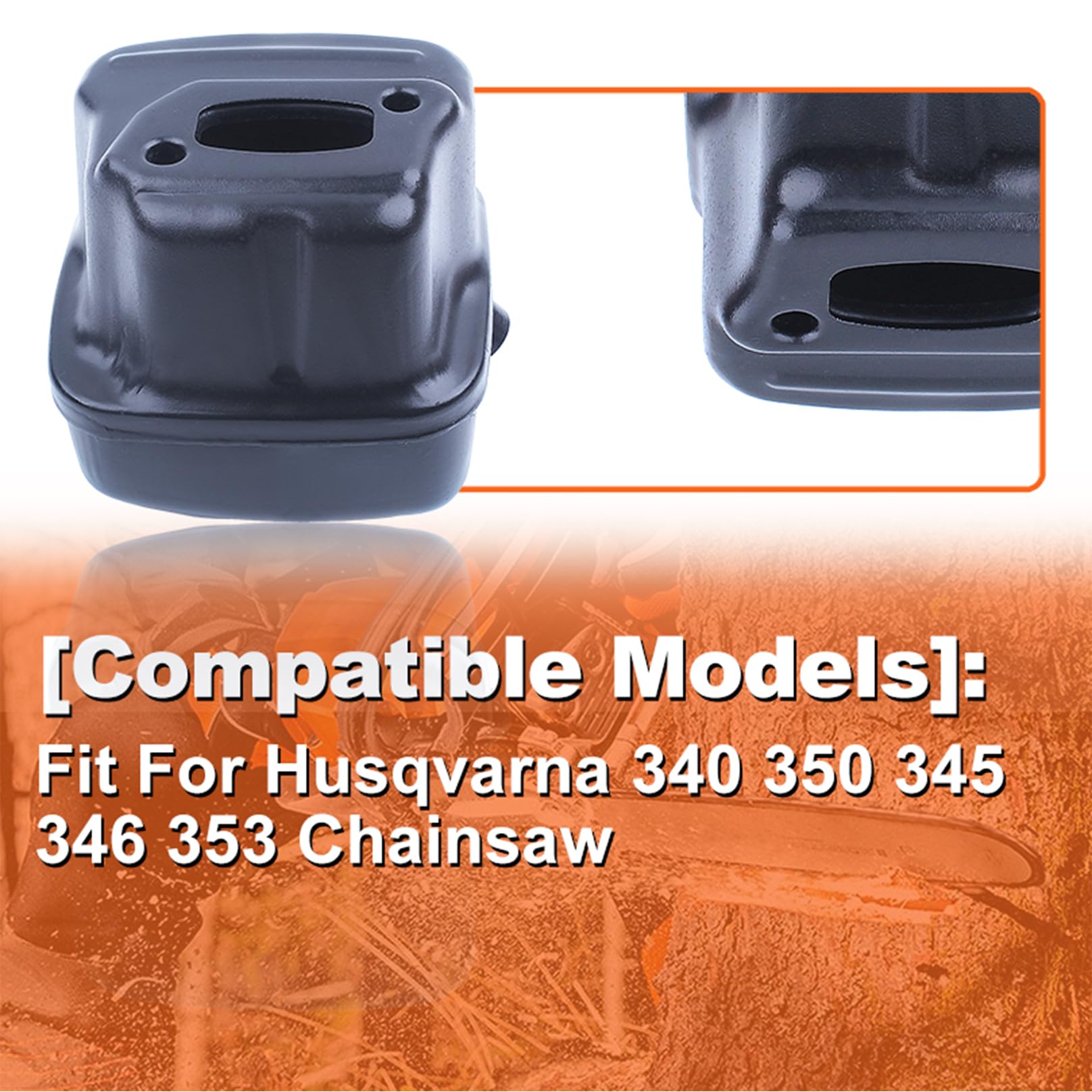 Marmitta Di Scarico Per Motoseghe Husqvarna | Compatibile Con Modelli 340, 345, 346XP, 350, 353 Marmitta Husqvarna - Foto 3