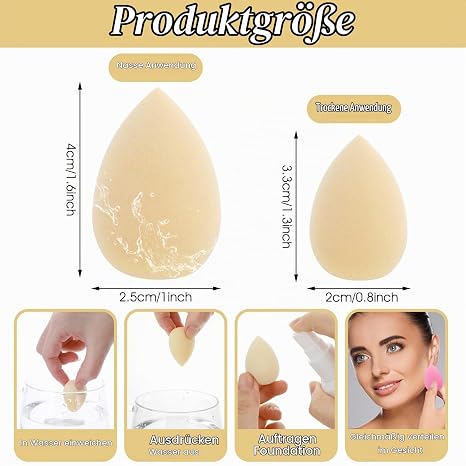 Gjinxi Pack of 40 Mini Makeup Sponge Makeup Sponge Small Blender Foundation Cosmetic Puffs for Powder Cream Repair Cosmetic Sponges