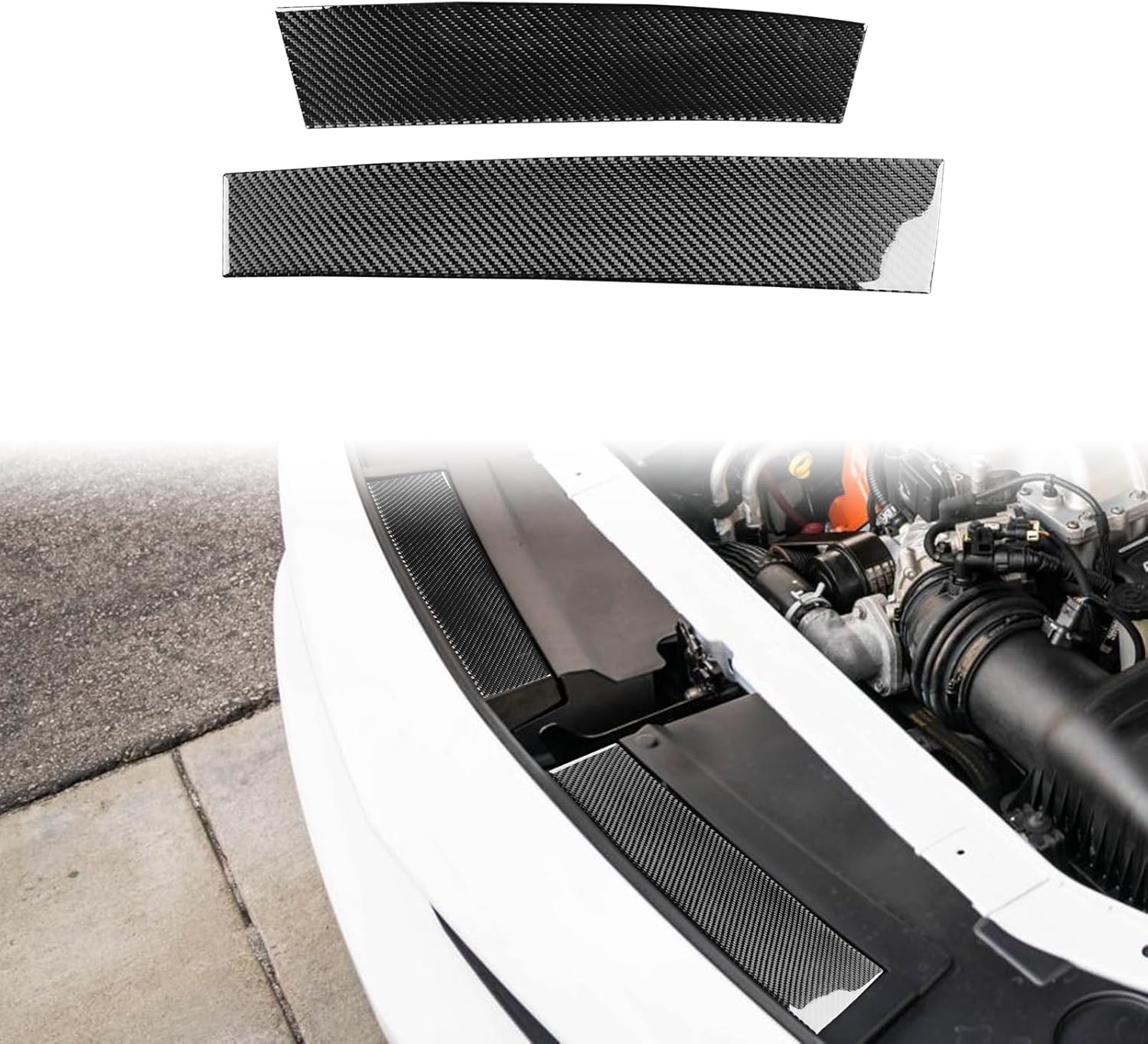 Carbon Fiber Trunk Decoration Compatible with Dodge Challenger 2015 2016 2017 2018 2019 2020 2021 2022 2023 Accessories Rear Boot Interior Lid