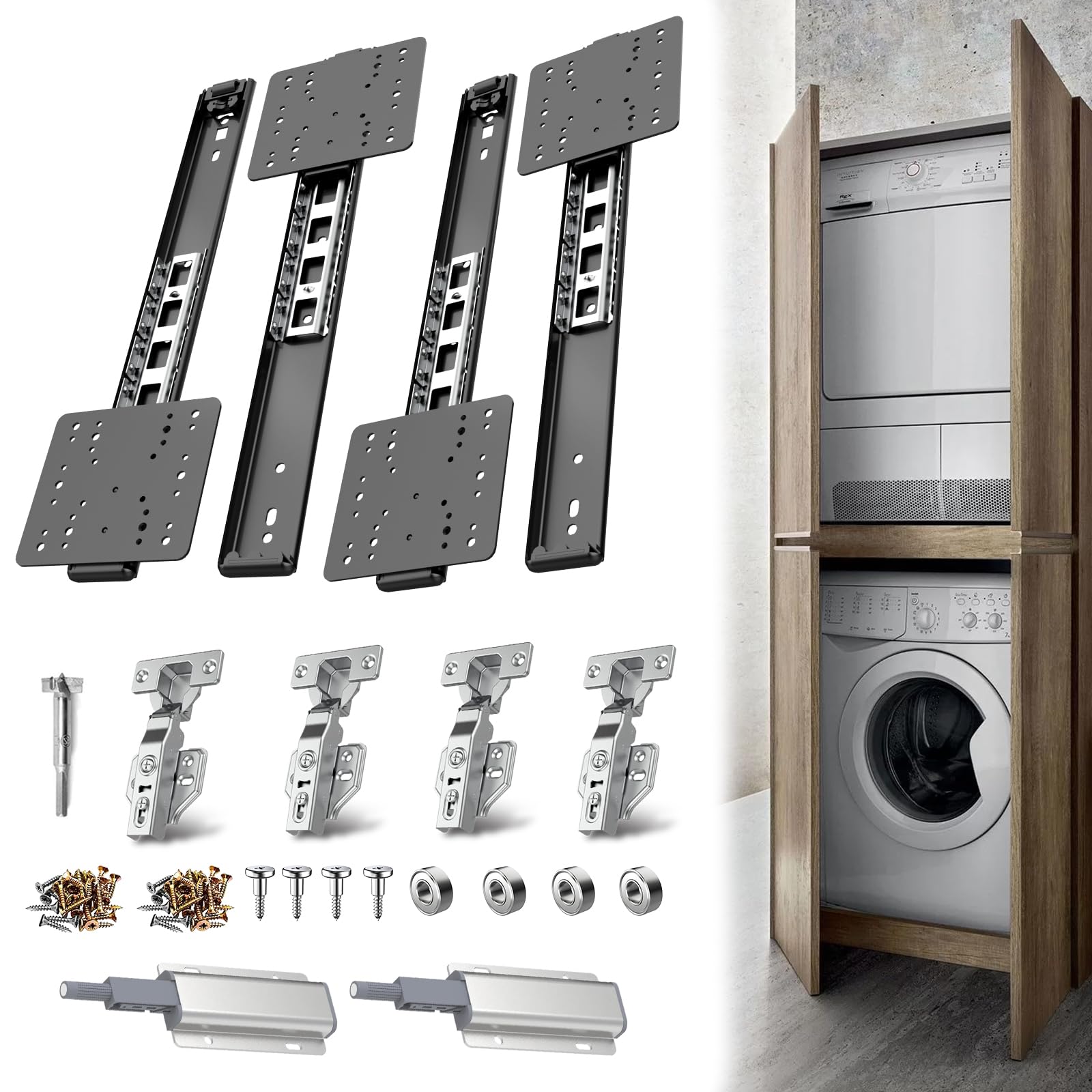 Pocket Door Slide Kit – Space Saving, Soft Close (14in, Set 2)