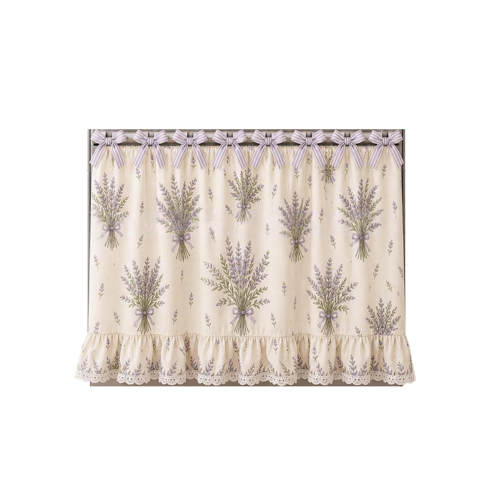 Nucelit Oven Skirt Curtain with Rural Styles Pattern and Machine Washable Fabric Kitchen Appliances Dustproof Cover Stove Skirt Curtain