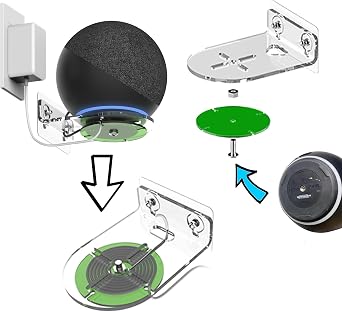 Compatible for 2025 New Echo Studio,Echo 4th Gen Shelf Wall Moun Stand,Built-in Cable Management, Compatible for sonos era100