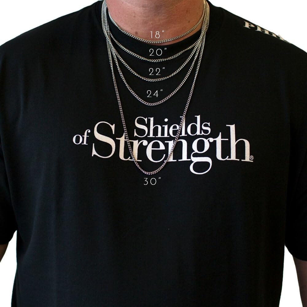 Miniatura 4 de Shields of Strength Collar con placa de peso de alto alivio con acabado antiguo para hombre Lucas 137 Zinc