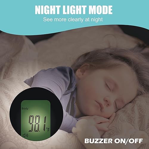 Miniatura 5 de Amplim Termómetro de frente de grado médico para adultos, niños, bebés, termómetro infrarrojo digital sin contacto, lectura instantánea, detección