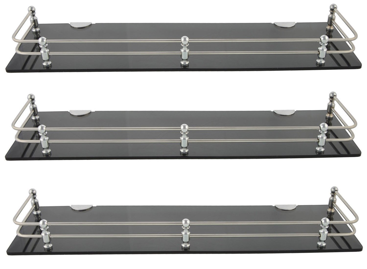 Spiry Acrylic Wall Mount Bathroom Shelf, Rack for Kitchen & Bathroom(18 x 5 Inch,Set of 3)