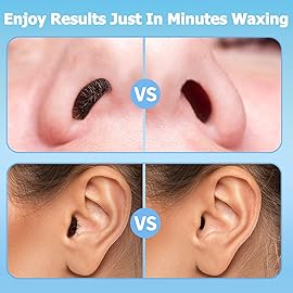 Nose Wax Hair Removal Kit by CoFashion | 100g Wax, 30 Applicators (15-30 Uses) | Painless, Quick & Easy for Men Women | 15 Mustache Guards, 2 Silicone Cups