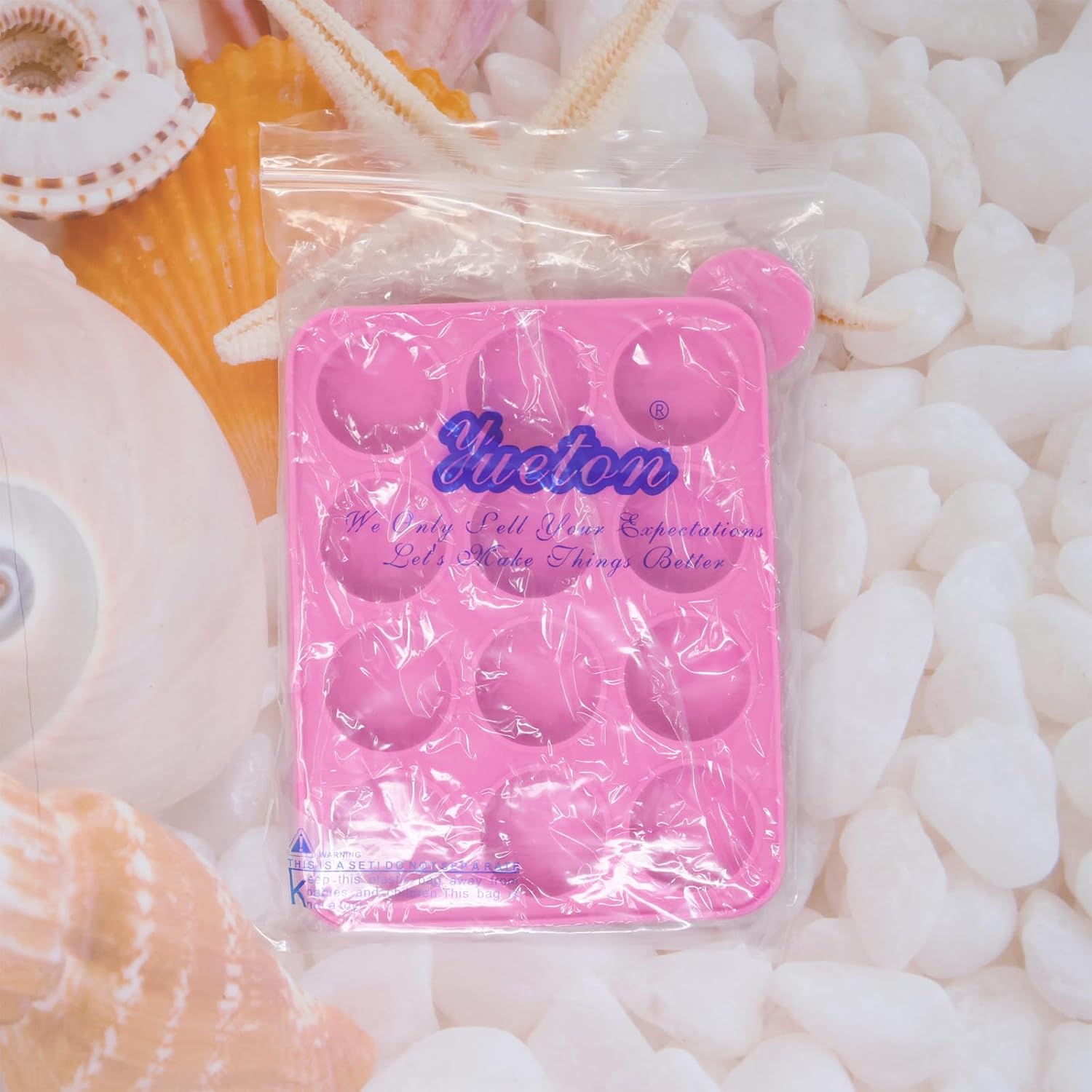 "yueton 1 Pack Cake Pop Maker Mold 12 Cavity Pink Silicone Cake Pop Mold Baking Decoration Mold for Lollipop, Chocolate, Candy, Cake"