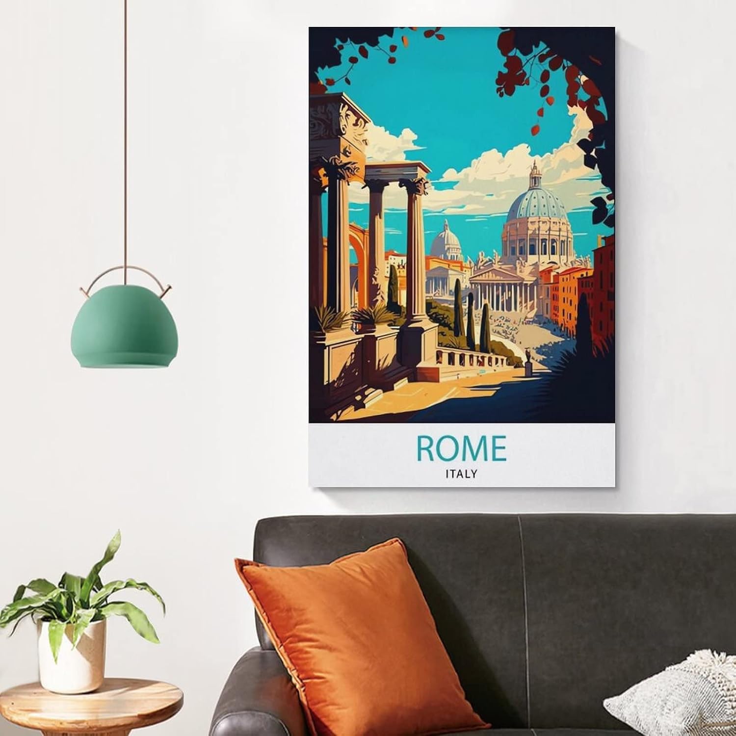Rome Italy Vintage Travel Posters Landscape Wall Art Picture Print Canvas Art Poster Modern Family Bedroom Decor Posters 16x24inch(40x60cm) image 4