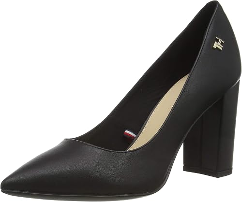 Tommy Hilfiger Monogram HH, Scarpe in Pelle con Tacco Donna, Nero (Black  Bds), 36 EU : Amazon.it: Scarpe e borse