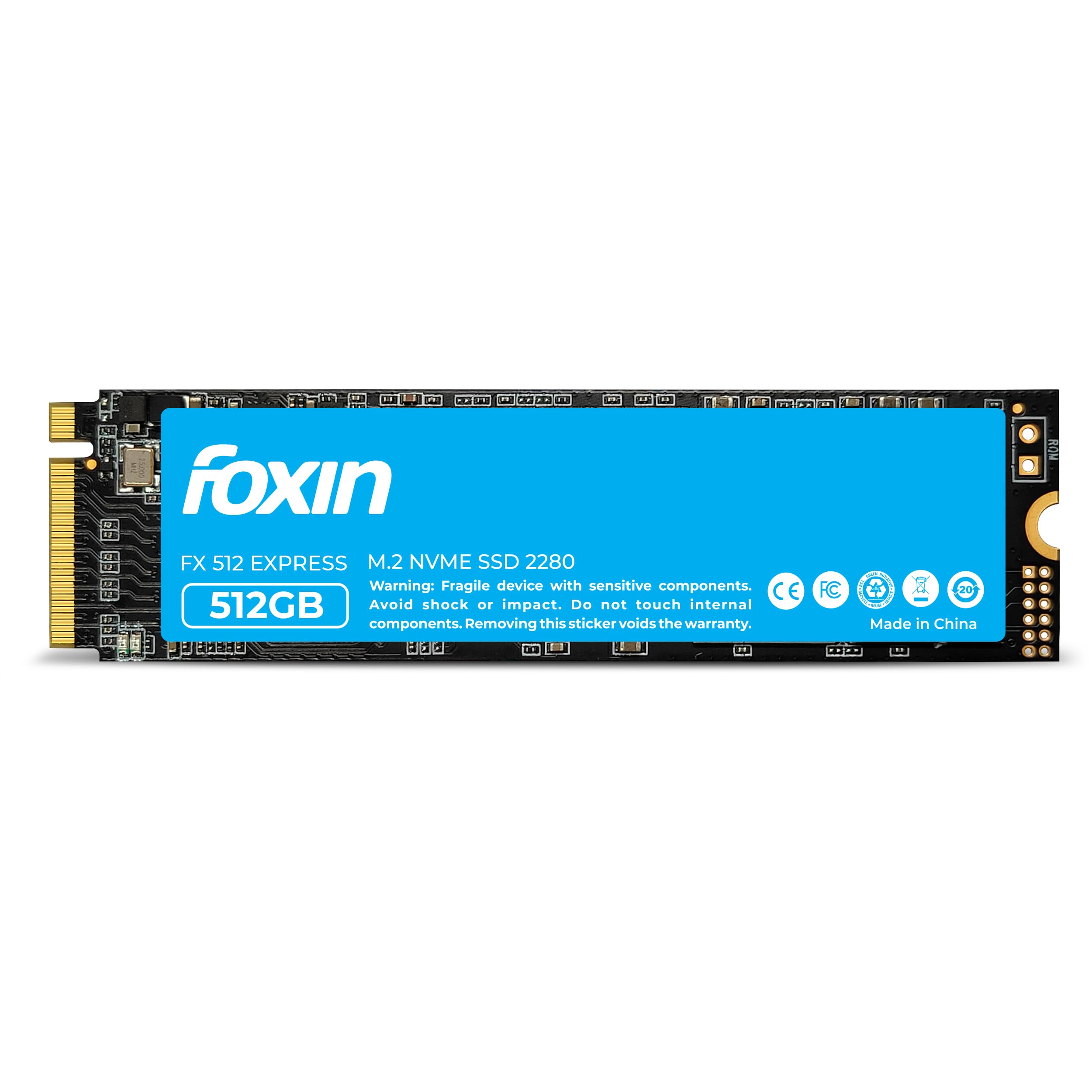 Foxin SSD 512 GB NVMe | Internal Solid State Drive with Micron