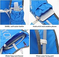 Vista 2 de INOXTO Chaleco de Hidratación para Correr Mochila, Paquete Ligero Aislado con Bolsa de Vejiga de Agua de 1.5L Mochila de Día para Senderismo