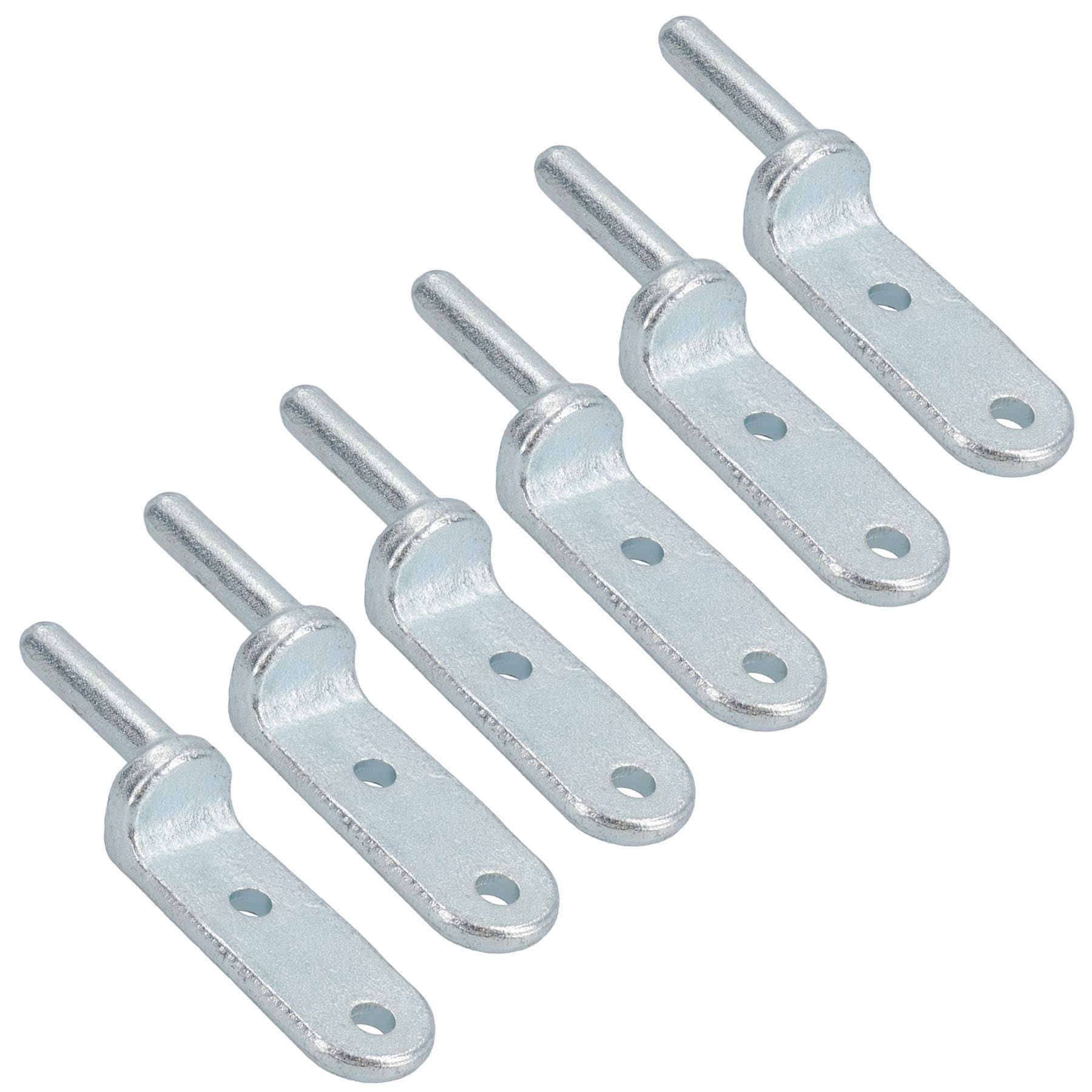 12.5mm Bolt On Gudgeon Tailboard Hinge Pin for Trucks Trailers Zinc Plated 6pc