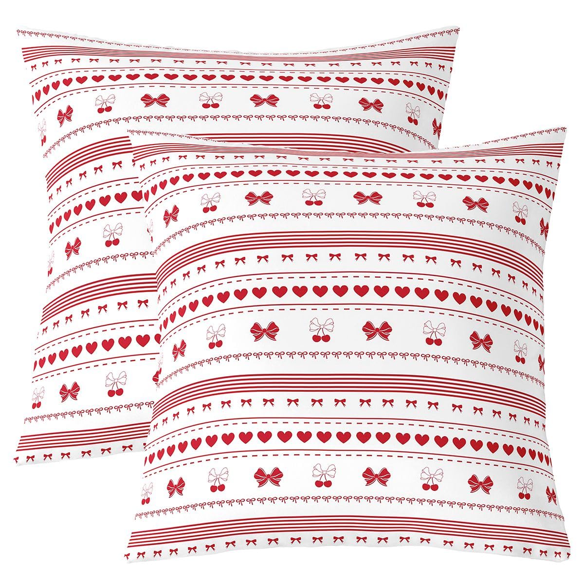 Taie d'oreiller bow esthétique girly pour chambre romantique
