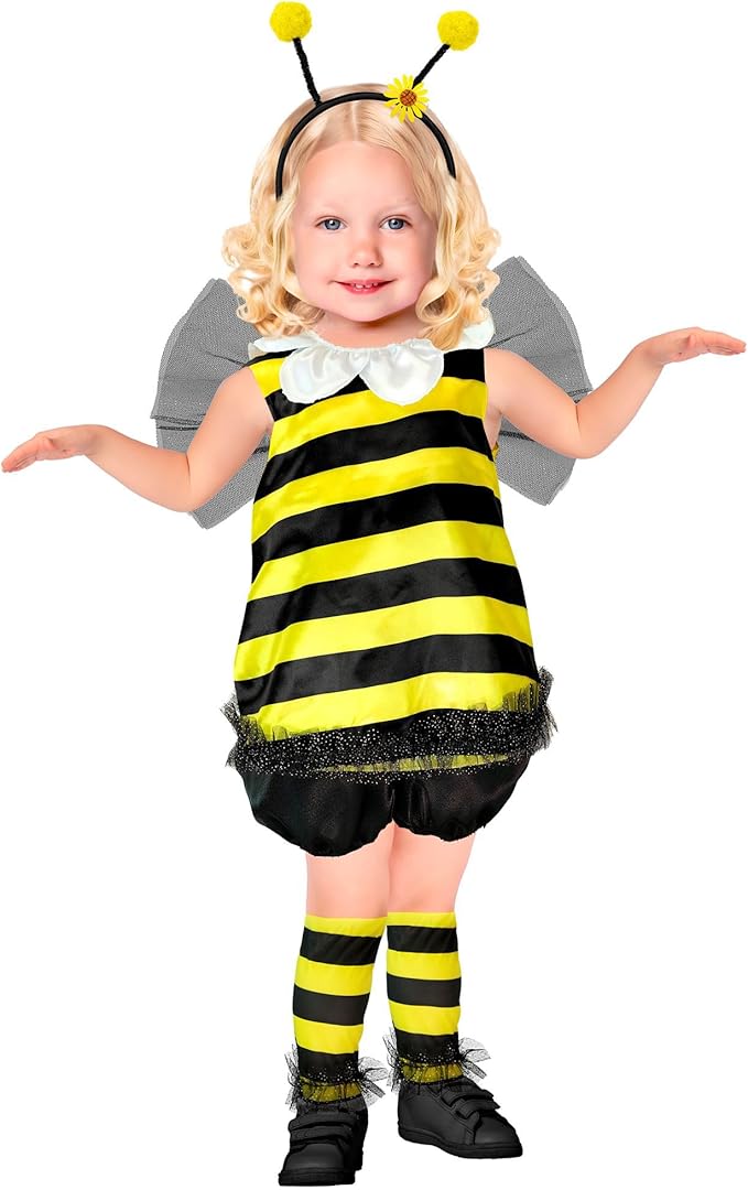 Set Costume Ape Per Carnevale - Diadema Con Antenne E Ali - Giallo/Nero - Foto 6