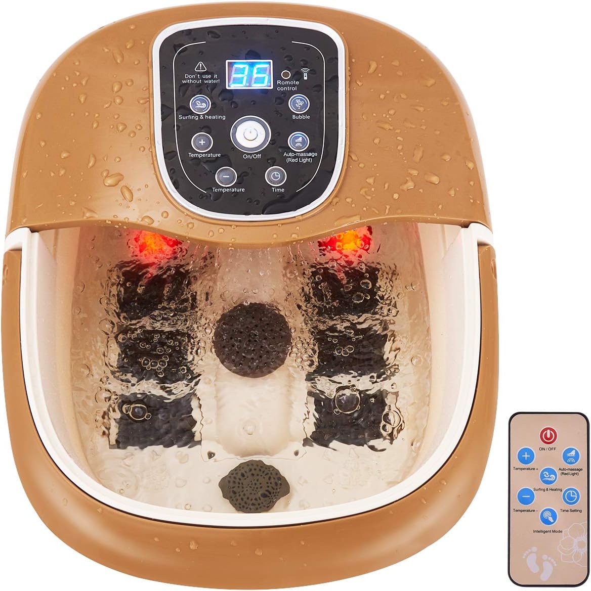 Giantex All in One Foot Spa Bath Massager w/Heating & Surfing, 6