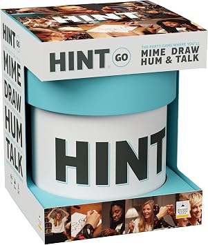 HINT Go Party Game US Edition Portable Fun with Hilarious Word-Guessing Challenges! Great for Family Game Night, Ages 14+, 4-8 Players, 45 Minute Playtime, Made by Bezzerwizzer