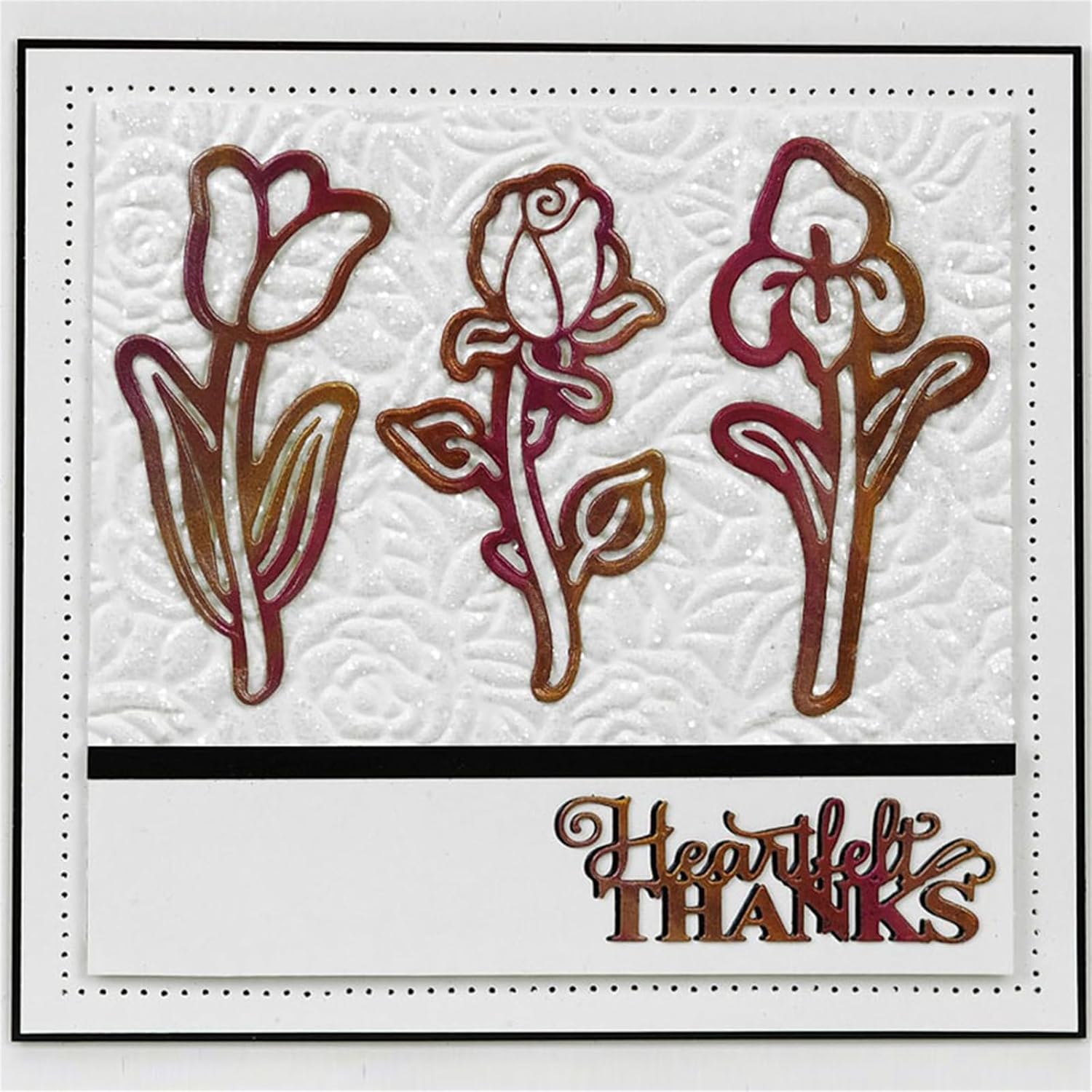 Briartw 7pcs/Set About Love & Gratitude Phrases Cutting Dies for Card Making,Carbon Steel Embossing Stencil for DIY Decoration Scrapbooking,Greetings Card,Invitation,Make Gifts for Family and Friends