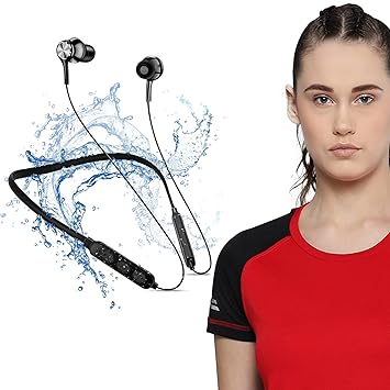 NOYMI et147 Wireless Bluetooth In Ear Neckband Earphone with Mic (Black)
